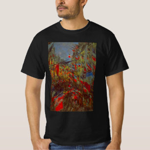 T-shirt Rue Montorgueil avec drapeaux de Claude Monet