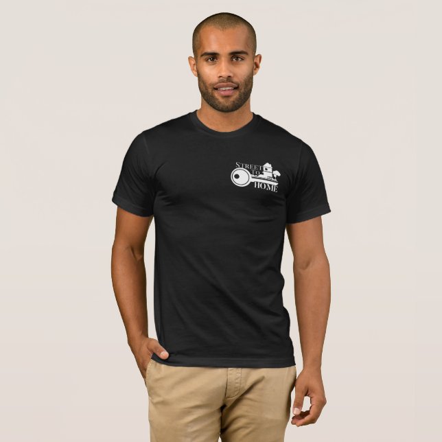 T-shirt Rue pour autoguider le logo blanc (Devant entier)