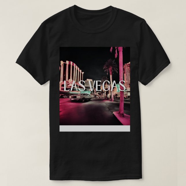 T-shirt rue rétro las vegas 80s (Design devant)