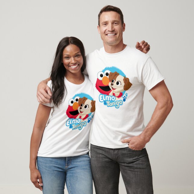 T-shirt Rue Sésame | Badge Elmo & Tango (Unisexe)