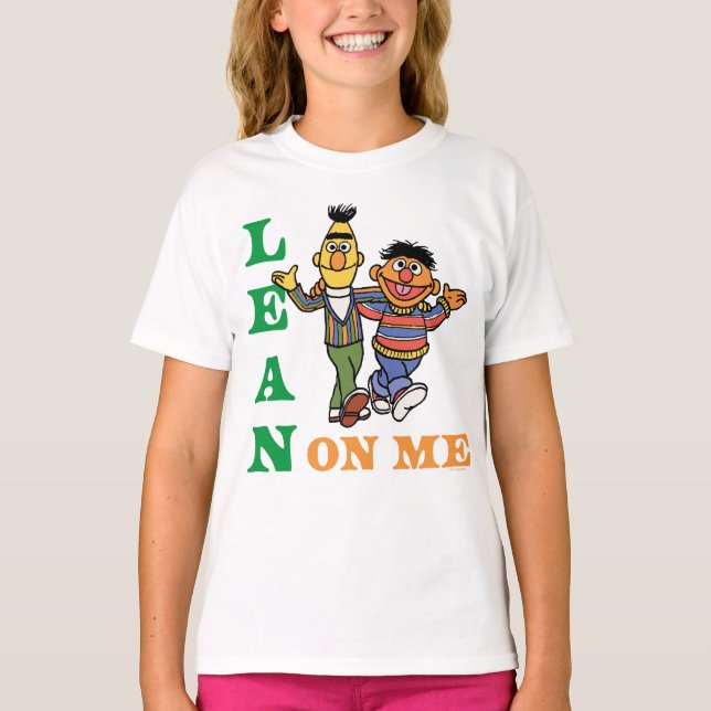 T-shirt Rue Sésame | Bert & Ernie Lean sur moi (Devant)