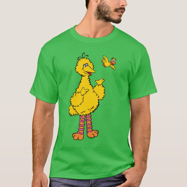 T-shirt Rue Sésame | Big Bird & Little Bird (Devant)