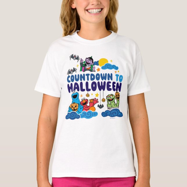 T-shirt Rue Sésame | Compte à rebours pour Halloween (Devant)