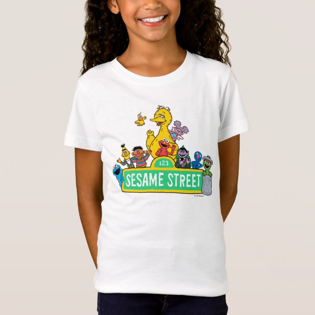 T-Shirt Rue Sésame | Couleur complète avec Pals (Devant)