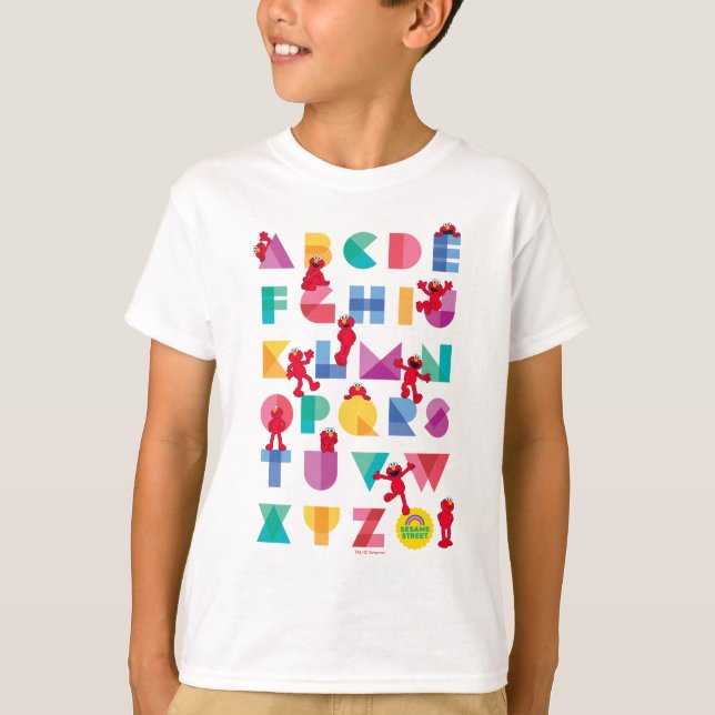 T-shirt Rue Sésame | Elmo Alphabet (Devant)
