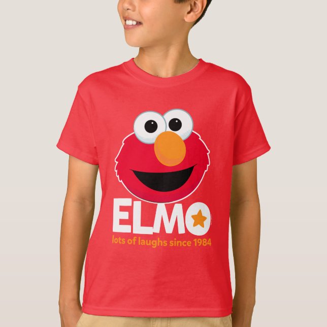 T-shirt Rue Sésame | Elmo Beaucoup de rires depuis 1984 (Devant)
