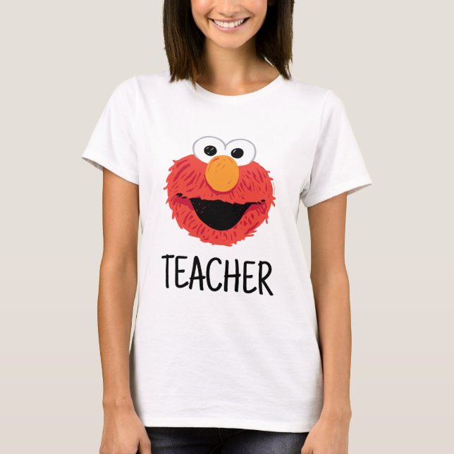 T-shirt Rue Sésame | Elmo Face Teacher (Devant)