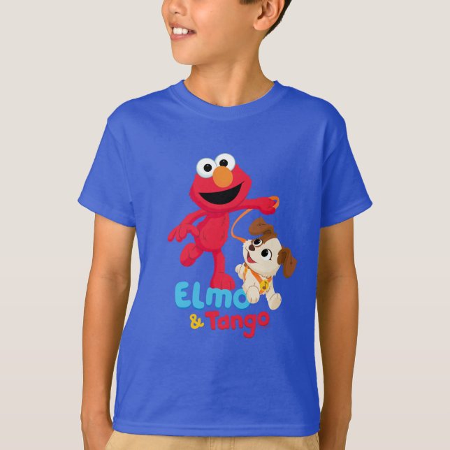 T-shirt Rue Sésame | Elmo & Tango en course (Devant)