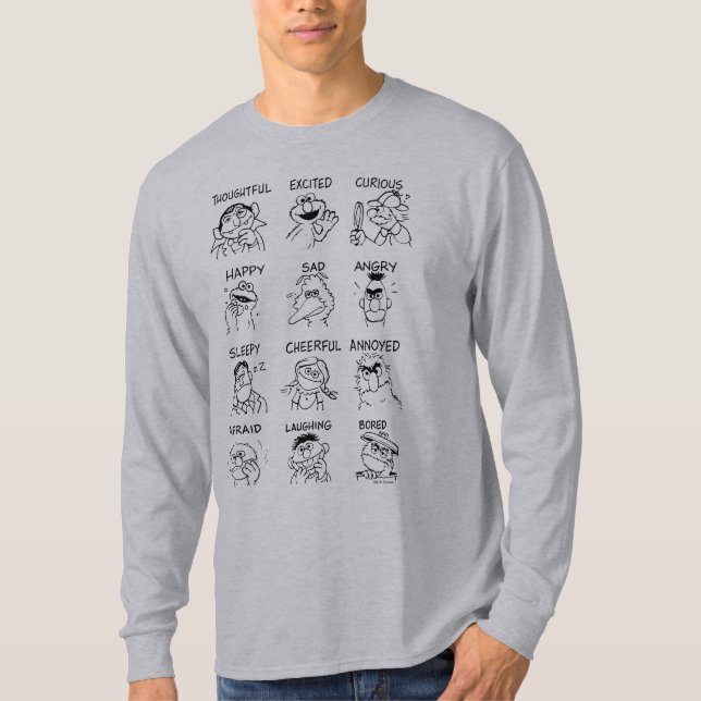 T-shirt Rue Sésame | Émotions et sentiments (Devant)