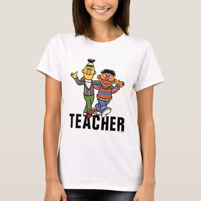 T-shirt Rue Sésame | Enseignant Bert & Ernie (Devant)