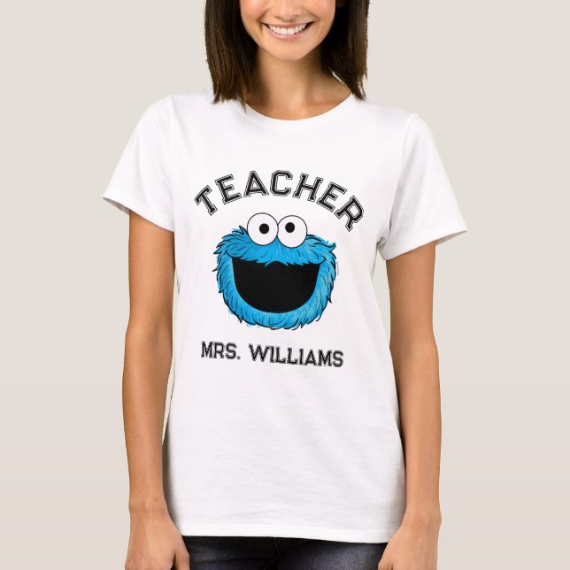 T-shirt Rue Sésame | Enseignant de Cookie Monster (Devant)