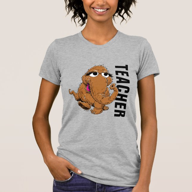 T-shirt Rue Sésame | Enseignant Vintage Snuffy (Devant)