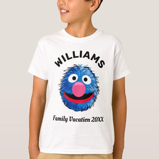 T-shirt Rue Sésame | Grover Famille Vacances (Devant)