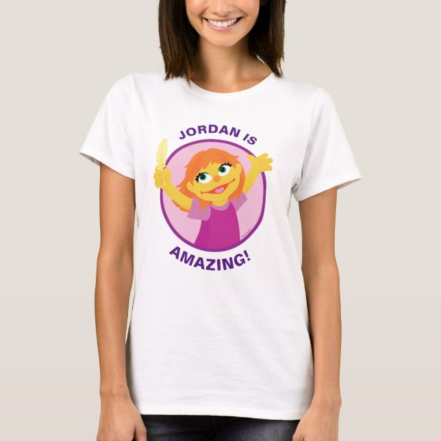 T-shirt Rue Sésame | Julia Holding Feather (Devant)