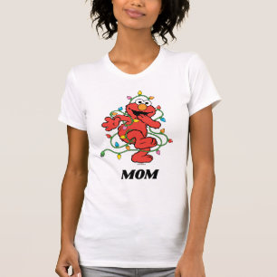 T-shirt Rue Sésame Lumières de Noël Elmo