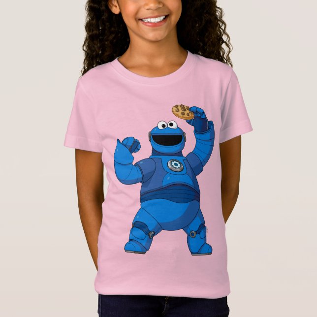 T-Shirt Rue Sésame | Méca Builders Cookie Monster (Devant)
