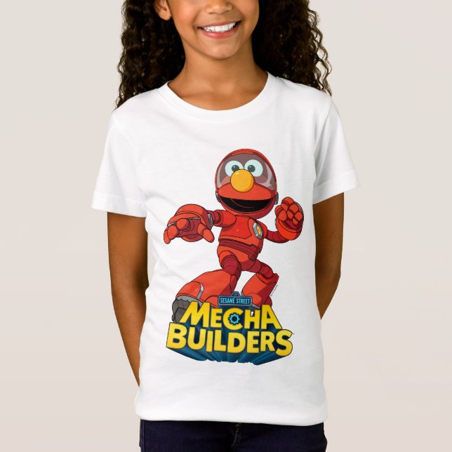 T-Shirt Rue Sésame | Méca Builders Elmo En Action (Devant)