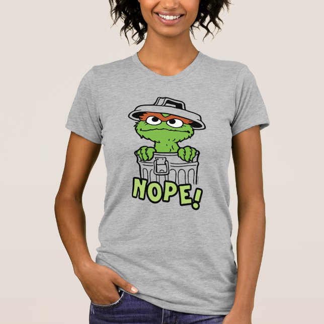 T-shirt Rue Sésame | Oscar le Grouch Nope! (Devant)