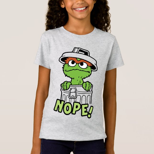 T-Shirt Rue Sésame | Oscar le Grouch Nope! (Devant)