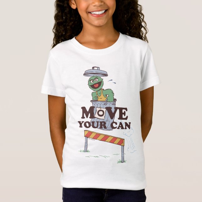 T-Shirt Rue Sésame | Oscar the Grouch Move Your Can (Devant)