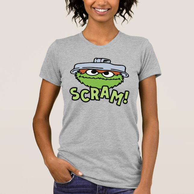 T-shirt Rue Sésame | Oscar the Grouch Scram! (Devant)
