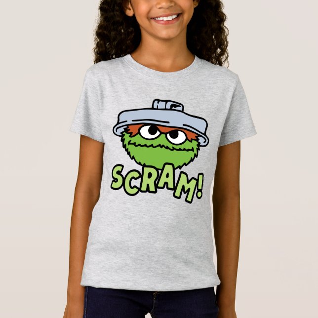 T-Shirt Rue Sésame | Oscar the Grouch Scram! (Devant)