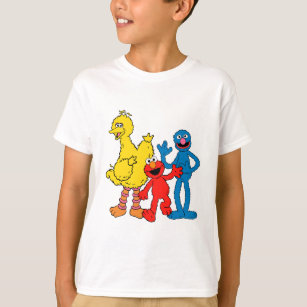 T-shirt Rue Sésame   Personnalisé Elmo Grover Big Bird