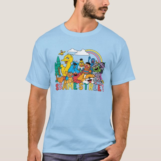 T-shirt Rue Sésame | Rainbow Wave (Devant)