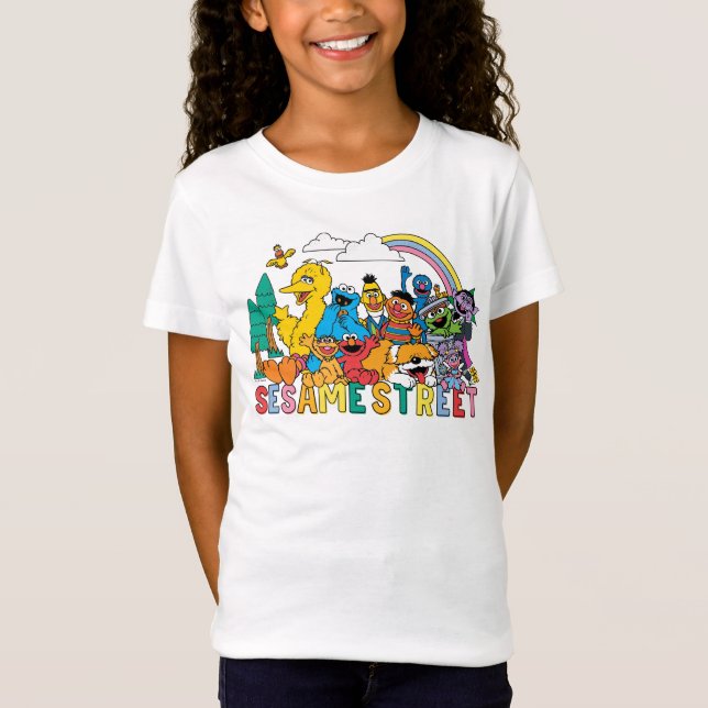T-Shirt Rue Sésame | Rainbow Wave (Devant)