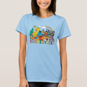 T-shirt Rue Sésame Rainbow Wave