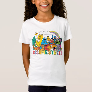 T-Shirt Rue Sésame Rainbow Wave