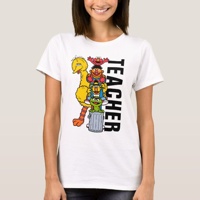 T-shirt Rue Sésame | Sesame Street Pals enseignant (Devant)