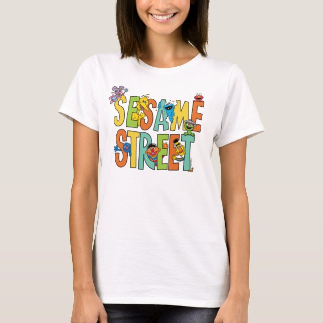 T-shirt Rue Sésame | Sesame Street Type Pals (Devant)