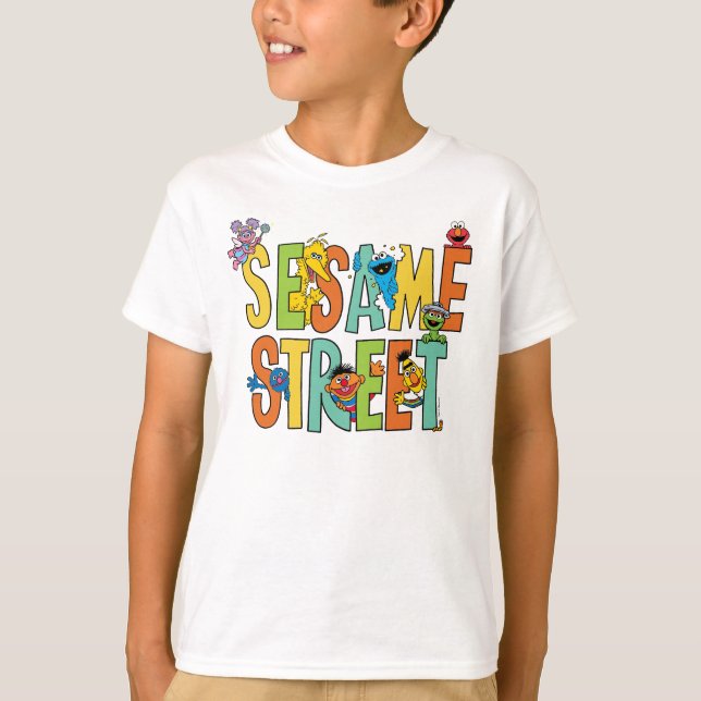 T-shirt Rue Sésame | Sesame Street Type Pals (Devant)