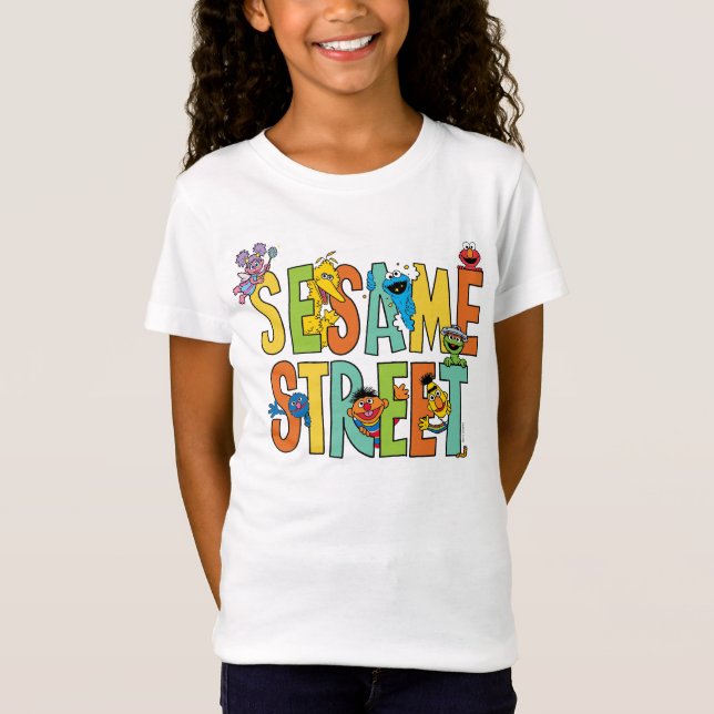 T-Shirt Rue Sésame | Sesame Street Type Pals (Devant)