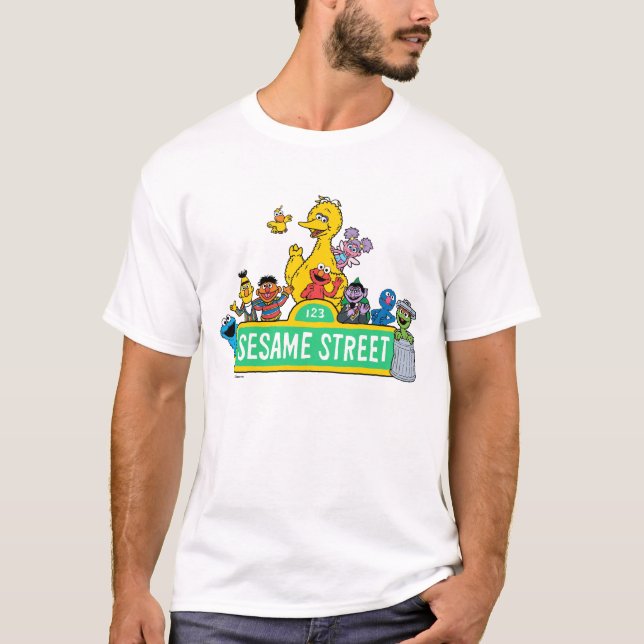 T-shirt Rue Sésame | Tout autour de l'enseigne de la rue S (Devant)