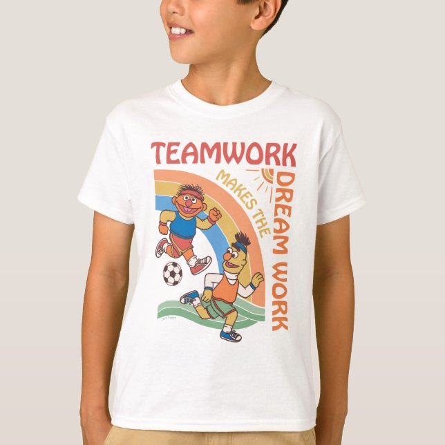 T-shirt Rue Sésame | Travail d'équipe Ernie & Bert (Devant)