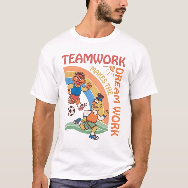 T-shirt Rue Sésame | Travail d'équipe Ernie & Bert (Devant)
