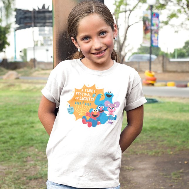 T-shirt Rue Sésame | Un festival de lumières furieuses ! (Kid wearing t-shirt)