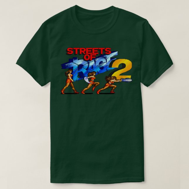 T-shirt Rues Blaze de Rage 2 Vidéogames Pixel Art (Design devant)