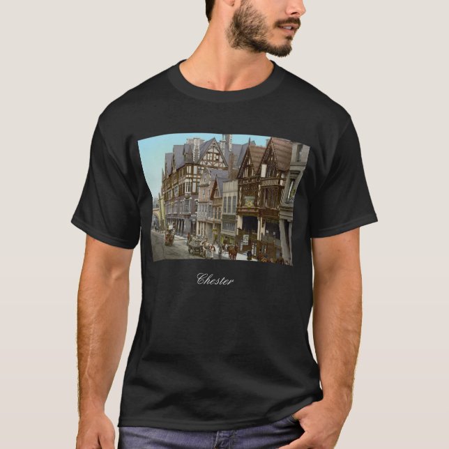 T-shirt Rues de Chester, Angleterre (vers 1900) (Devant)