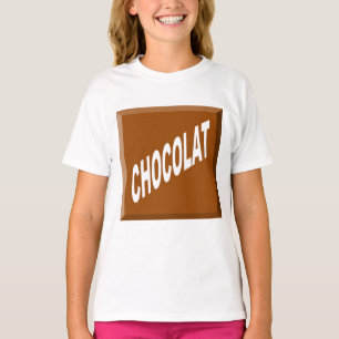 T-shirt Ruffle blanc filles Design CHOCOLAT