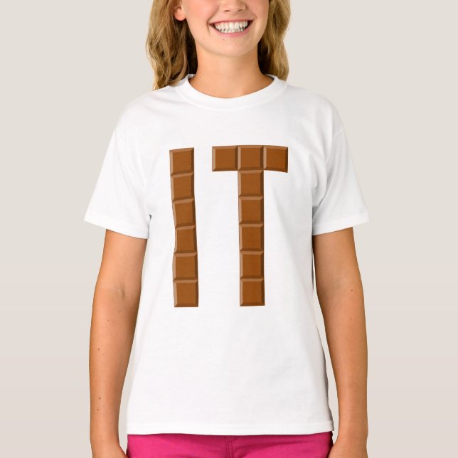 T-shirt Ruffle pour filles IT  CHOCOLAT (Devant)