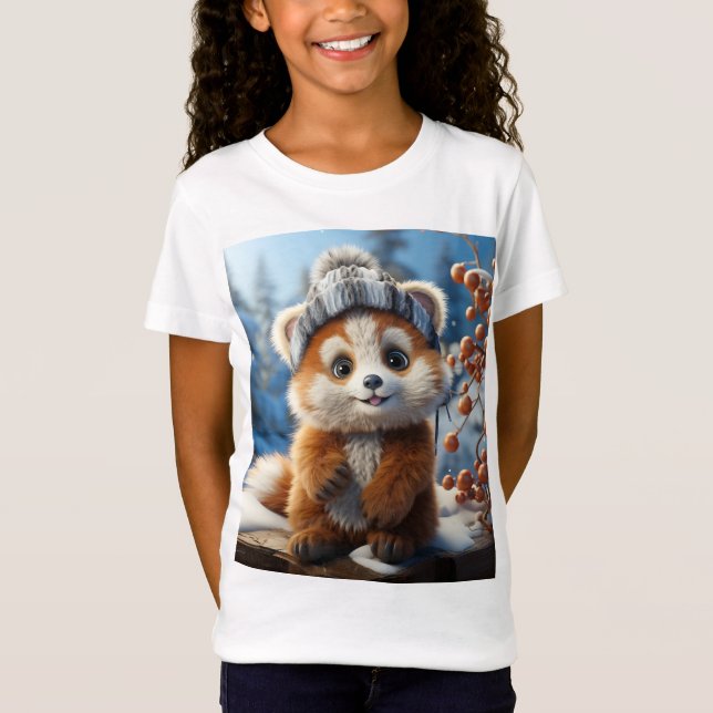 T-Shirt Rufus - Un adorable panda rouge (Devant)