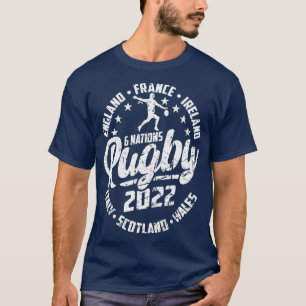 T-shirt Rugby 6 Nations Angleterre France Pays de Galles É