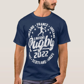 T-shirt Rugby 6 Nations Angleterre France Pays de Galles É