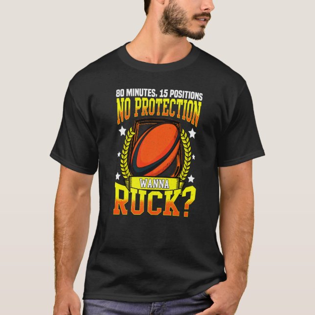 T-shirt Rugby 80 Minutes 15 positions (Devant)