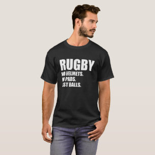 T-shirt Rugby aucuns casques aucunes boules de protections