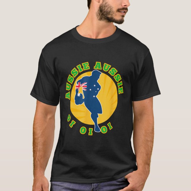 T-shirt Rugby Australie, Wallabies Aussie Aussie Aussie Oi (Devant)