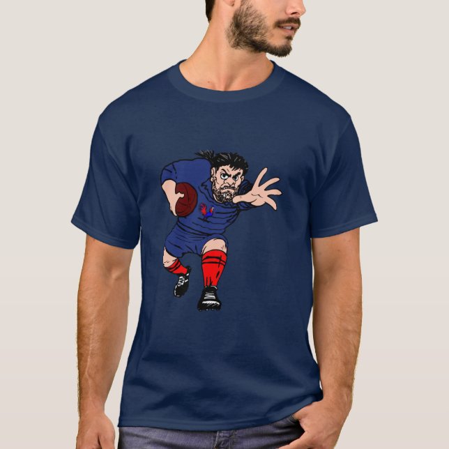 T-shirt Rugby de fan de sports de l'athlète des hommes (Devant)